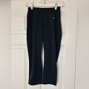 Patagonia XS Base Layer Crop Legging Pants Black Capilene Polartec Thermal Wt
